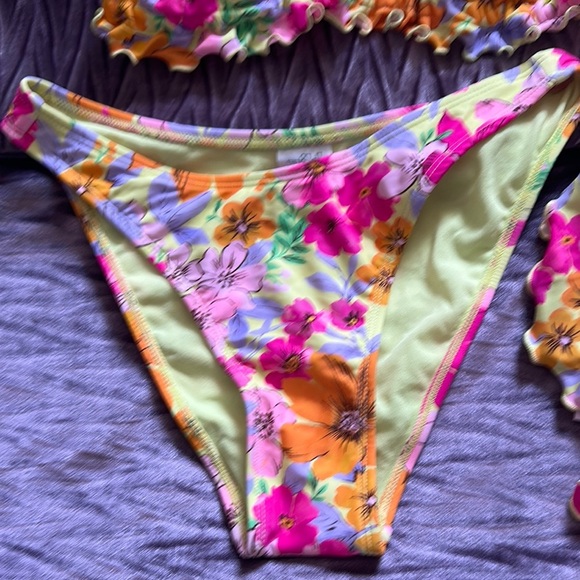 Wild Fable Floral Bikini Set - Pink, Yellow, Orange - Picture 3 of 8
